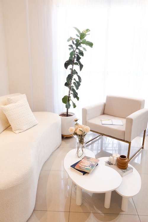 Modern minimalistisch woonkamer interieur